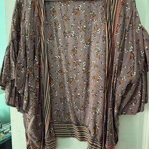 Matilda Jane Floral Kimono - Brown and Orange